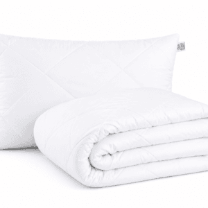Komplet całoroczny: kołdra 160x200 200g biała + poduszka 70x80